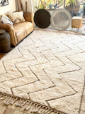 Moroccan BENI OUARAIN rug BO191 - 286 x 190 cm/ 9.4 x 6.2 FT