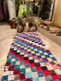Vintage Moroccan BOUCHEROUITE rug BE472- 245x107 cm 9.7x2.9 FT