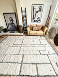 Moroccan BENI OUARAIN rug BO196 - 305 x 210 cm/ 10 x 6.8 FT