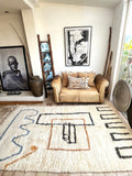 Moroccan BENI OUARAIN rug BO197- 260 x 153 cm/ 8.5 x 5 FT