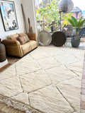 Moroccan BENI OUARAIN rug BO192 - 290 x 198 cm/ 9.5 x 6.5 FT