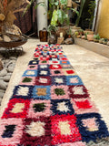Vintage Moroccan BOUCHEROUITE rug BE471- 370 x67 cm 12x2.2 FT