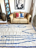 Moroccan BENI OUARAIN rug BO195 - 247 x 158 cm/ 8.1 x 5.1 FT