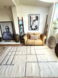 Moroccan BENI OUARAIN rug BO199 - 263 x 153 cm/ 8.6 x 5 FT