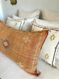 Large cactus silk cushion Faded peach