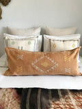 Large cactus silk cushion Faded peach