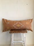 Large cactus silk cushion Faded peach