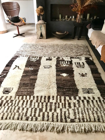 Vintage Moroccan Berber rug BO109 - 274 x 210 cm / 9 x 6.9 FT