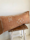 Large cactus silk cushion Faded peach