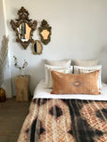 Large cactus silk cushion Faded peach
