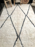 Moroccan BENI OUARAIN rug BO169 - 260 x 162 cm/ 8.5 x 5.3 FT