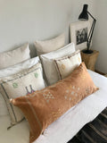 Large cactus silk cushion Faded peach