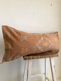 Large cactus silk cushion Faded peach