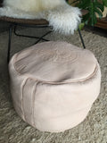 Moroccan Natural leather pouf