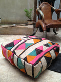 Moroccan kilim pouf