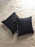 Two Black and white mud cloth cushion covers