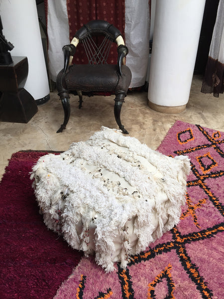 Handira wedding blanket pouf