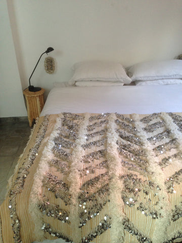 Moroccan handira wedding blanket