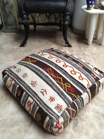 Moroccan kilim pouf