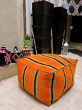 Handmade kilim moroccan pouf