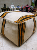 Handmade kilim moroccan pouf