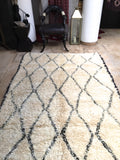 Vintage moroccan beni ouarain rug