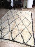 Vintage moroccan beni ouarain rug