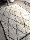 Vintage moroccan beni ouarain rug