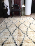 Vintage moroccan beni ouarain rug