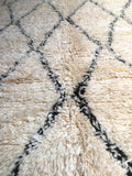 Vintage moroccan beni ouarain rug