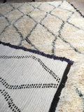 Vintage moroccan beni ouarain rug