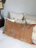 Large cactus silk cushion Peach