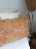 Large cactus silk cushion Peach
